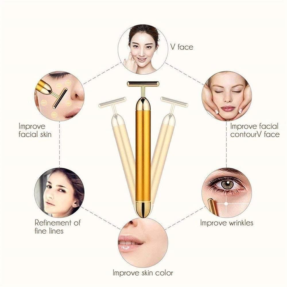 24k Gold Electric Facial Massager