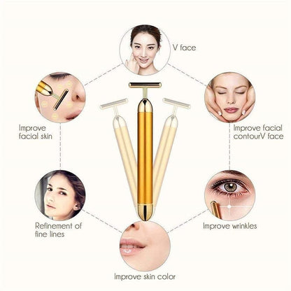 24k Gold Electric Facial Massager